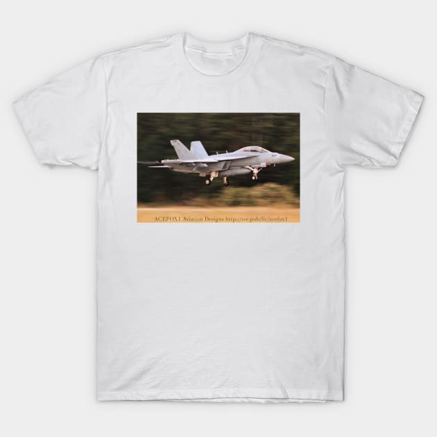 EA-18G Growler Super Hornet FCLP 3 T-Shirt by acefox1